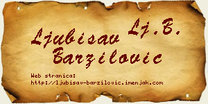 Ljubisav Barzilović vizit kartica